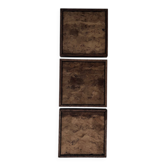 Triptych in bark paper