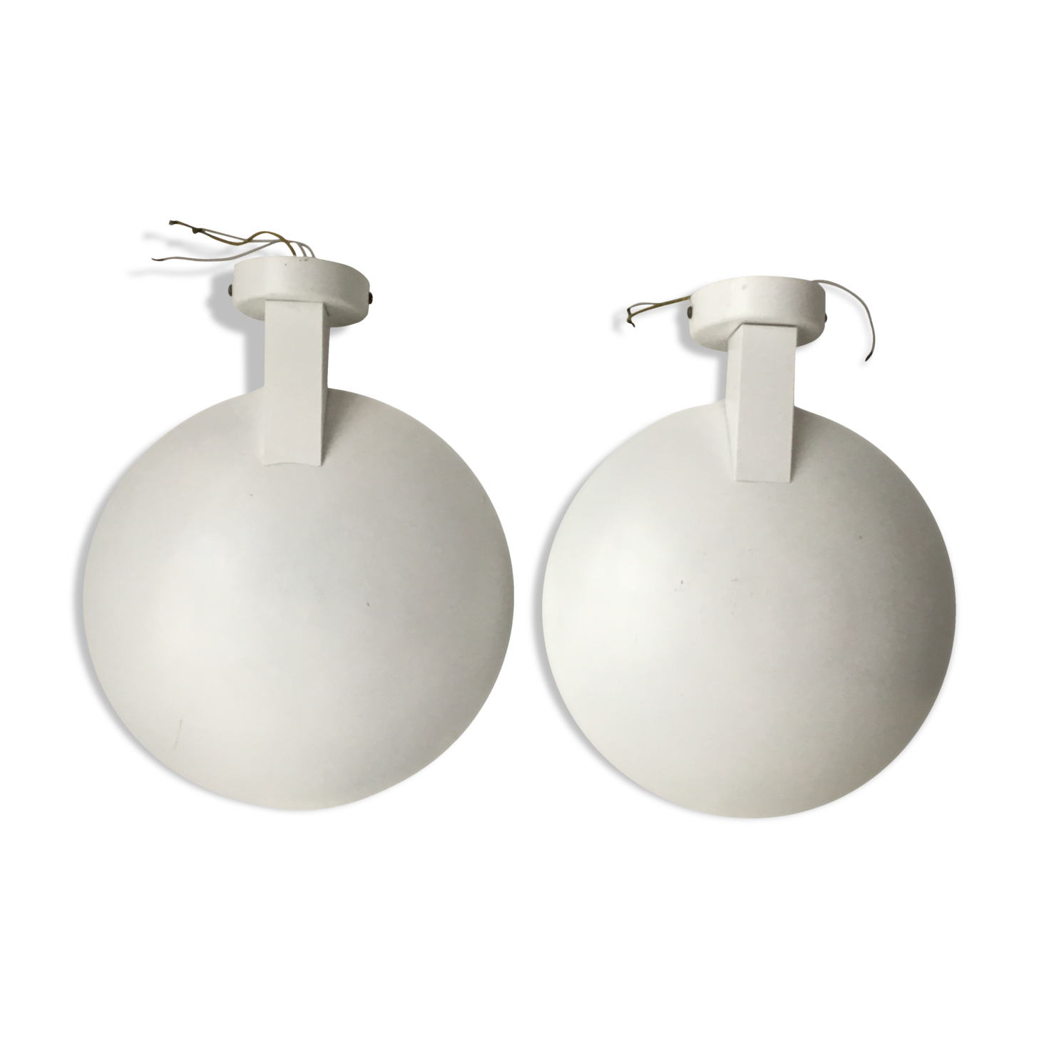 Pair of 80s metal wall lights