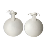 Pair of 80s metal wall lights