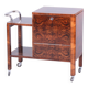 Trolley Art Déco en noyer, tchèque, années 1920