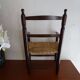 Chaise paillée enfant en bois vintage