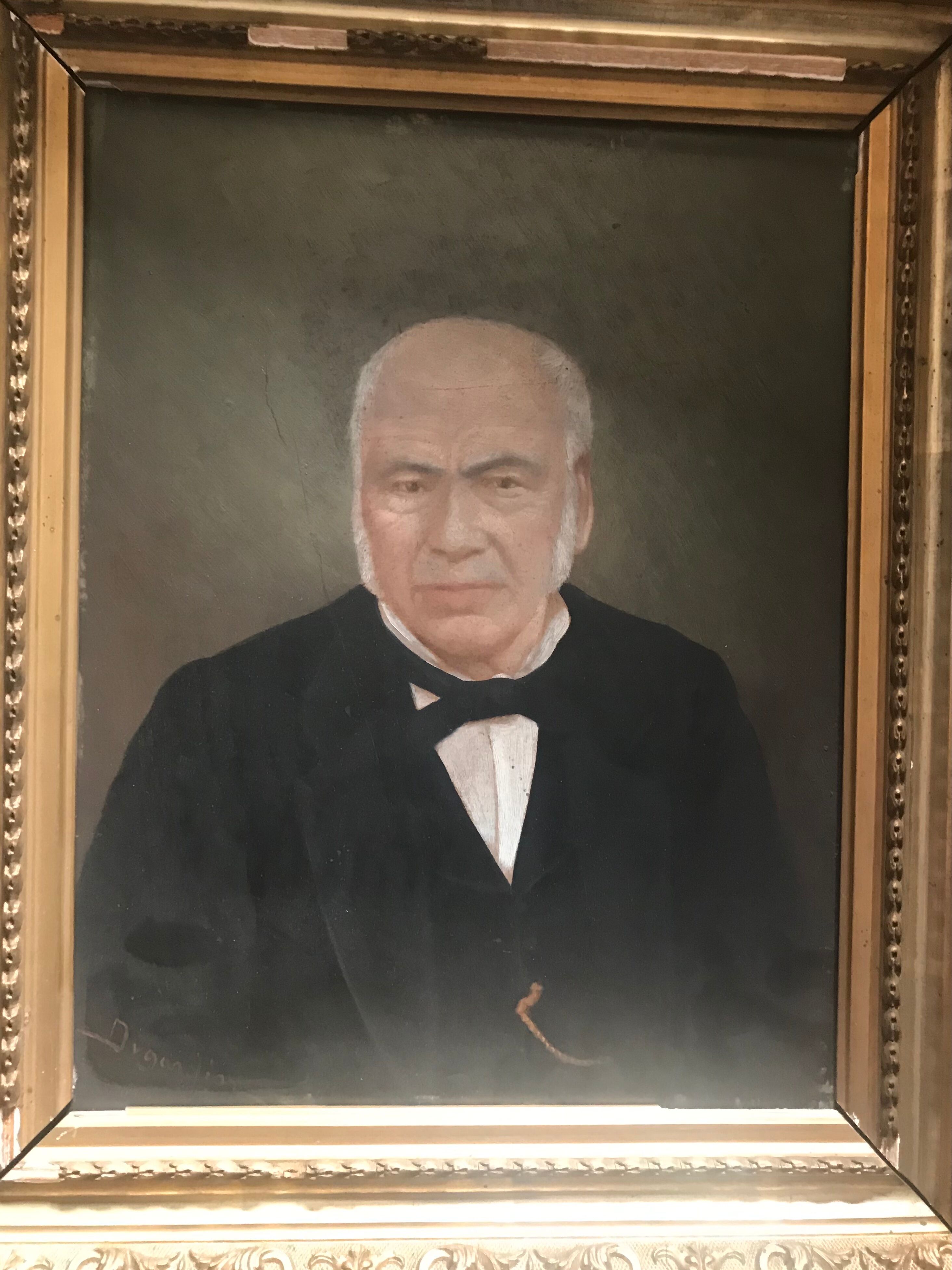 Portrait huile ancien