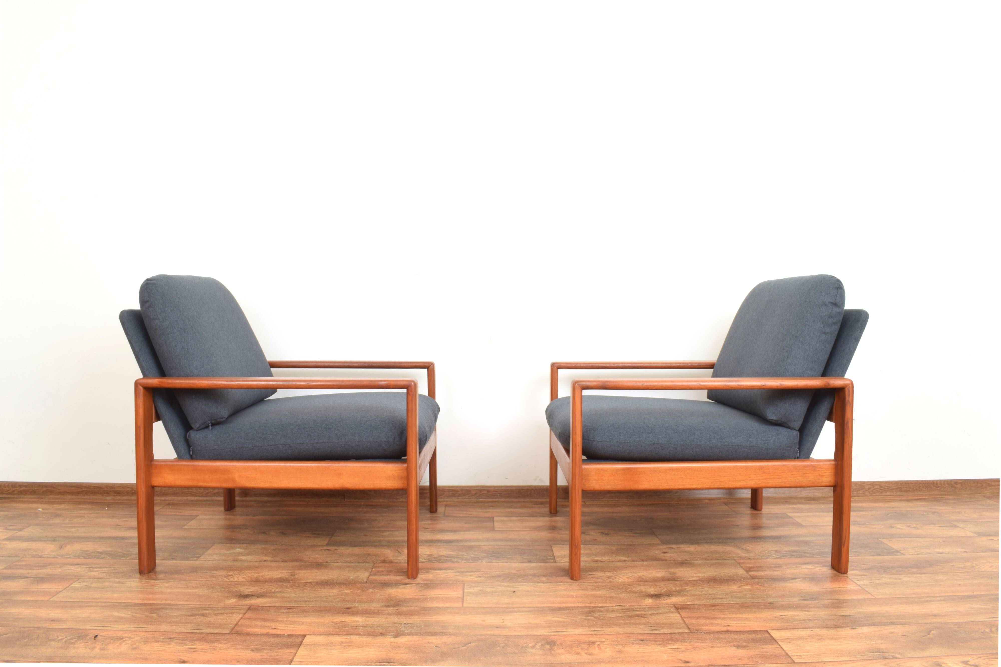 Mid-Century Danish Teak Armchairs, 1970s, Set of 2