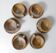 6 vintage stoneware cups with saucers