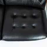 Midcentury leather lounge sofa 1960s