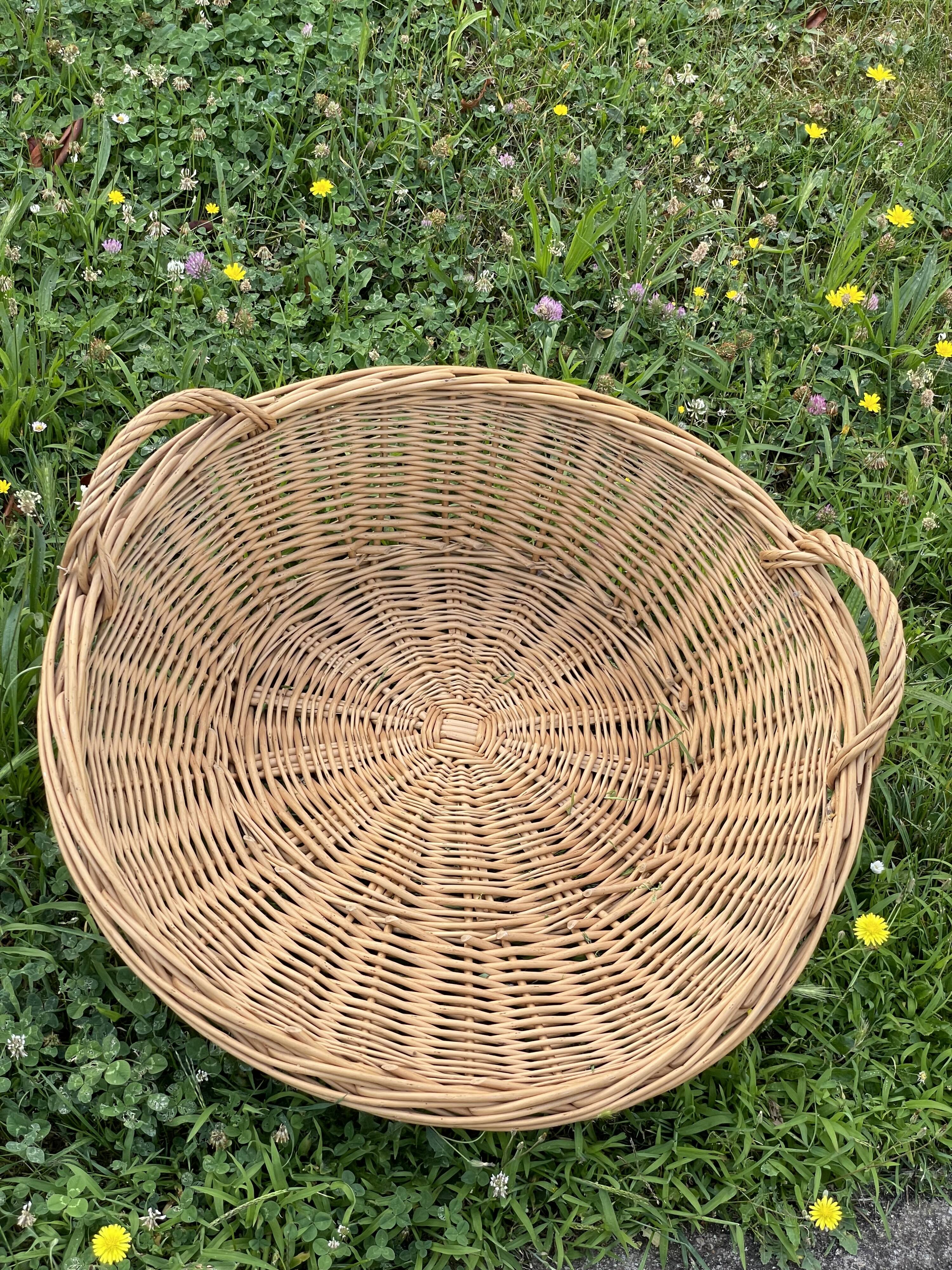 Large rattan bakery basket