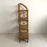 Vintage rattan shelf 60's
