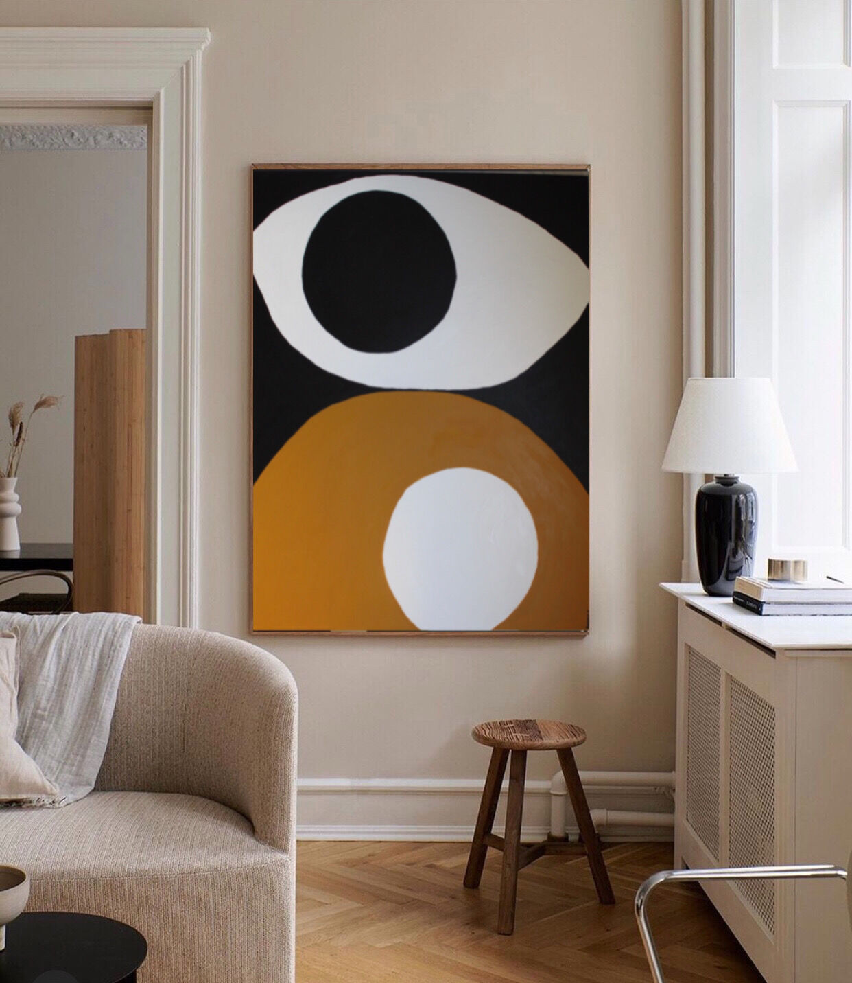 Abstract painting L'OEIL 100x81