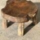 Mini low stool in upcycled old Asian teak H15 D24