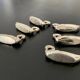 6 porte-couteaux forme canard en métal couleur argent
