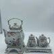 Franklin Mint teapot, sugar bowl and small cream jug, porcelain 1986