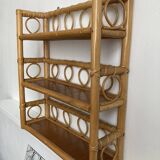 Rattan wall shelf 70s
