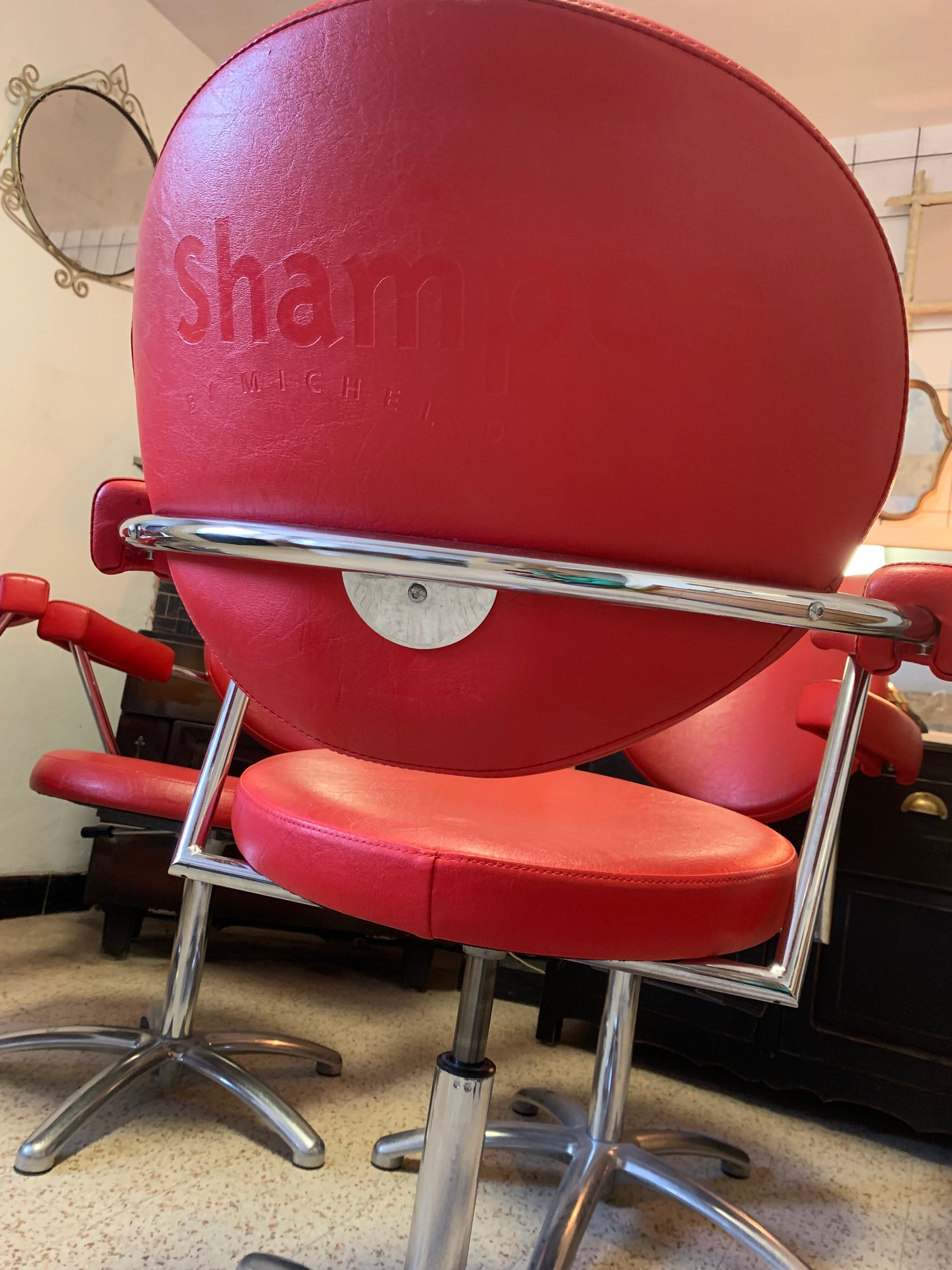 4 barber armchairs