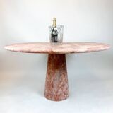 Travertine pedestal table