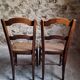 Set of 4 antique dining chairs with caned seats, beech, France, circa 1900–1920.