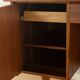 Classic freestanding desk from the 1950s, walnut veneer
