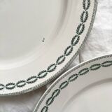 6 flat plates in iron earth "Nobilis" U&C Sarreguemines