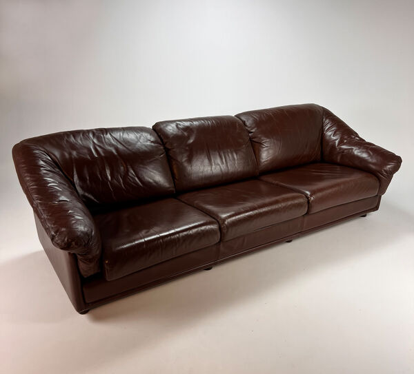 Canapé Leolux Vintage 3 places en cuir, années 1970
