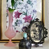 Rose opaline soliflore vase 1950