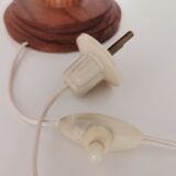 Vintage wooden bedside table lamp 1960
