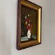 Old painting, still life with flowers signed Saint Alban, XX century