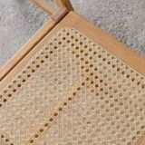 Set of 4 vintage pine chairs with cane seats