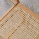 Set of 4 vintage pine chairs with cane seats