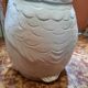Umbrella holder owl in ceramic