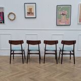 set of 4 vintage teak chairs