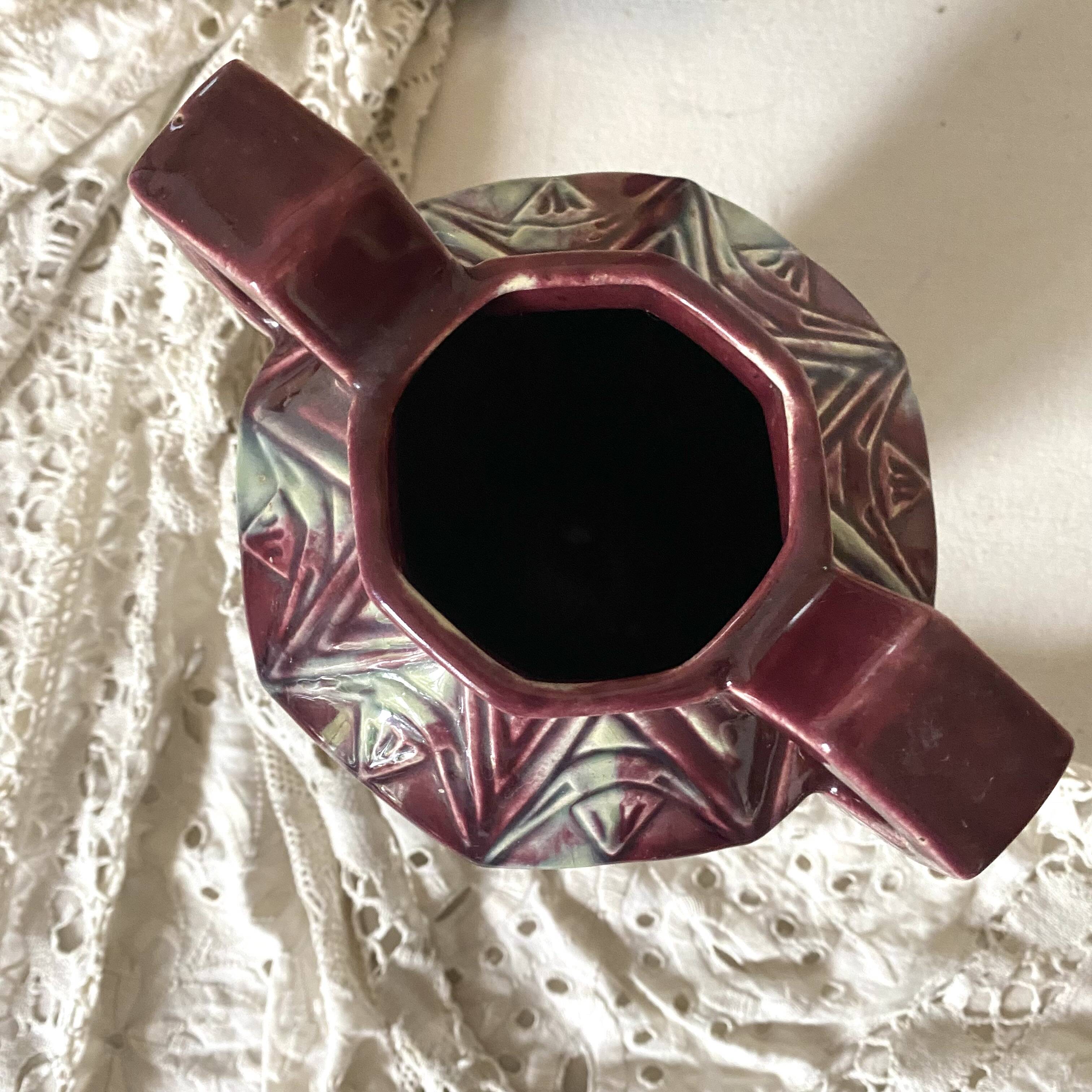 Amphora vase from the pottery of Vierzon by Louis Gueule.