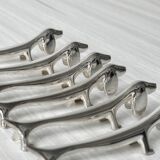 White stainless steel dachshund knife holder