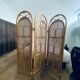 Vintage Italian rattan and bamboo room divider
