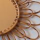 Vintage bamboo mirror 56cm