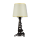Art deco lamp, wrought iron foot