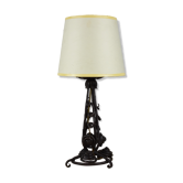 Art deco lamp, wrought iron foot