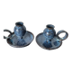 Pair of ceramic candle holders
