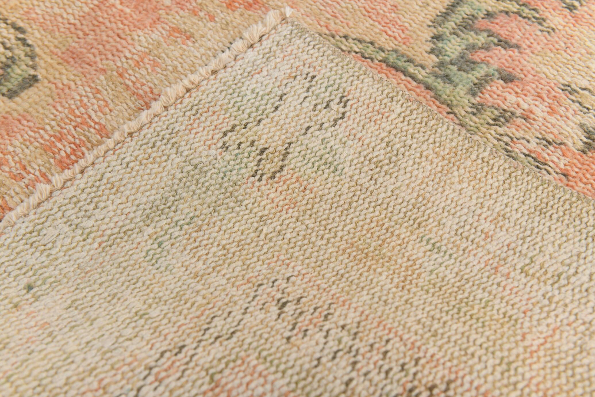 6x9 Vintage Peach Orange Rug, 175x270Cm