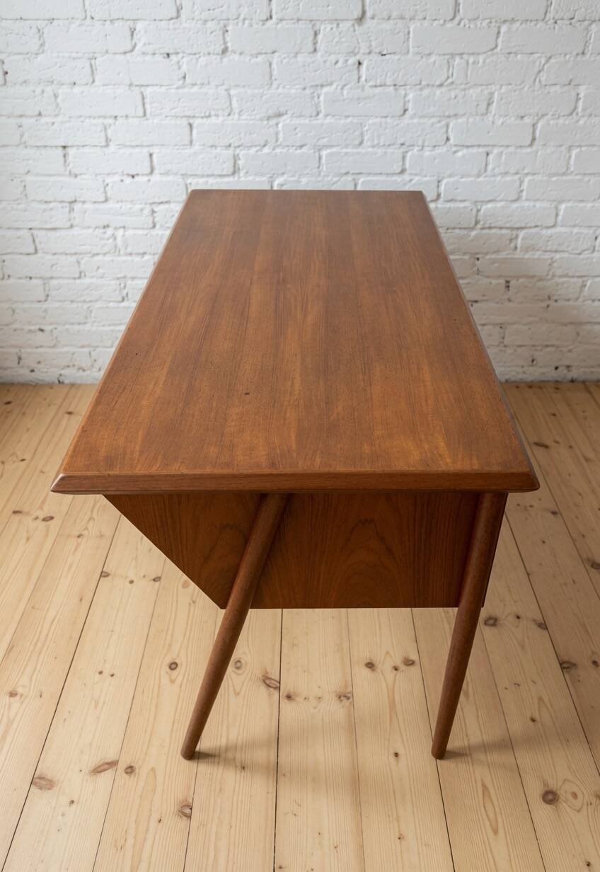 Gunnar Nielsen Teak Desk for Tibergaard, 1960s.