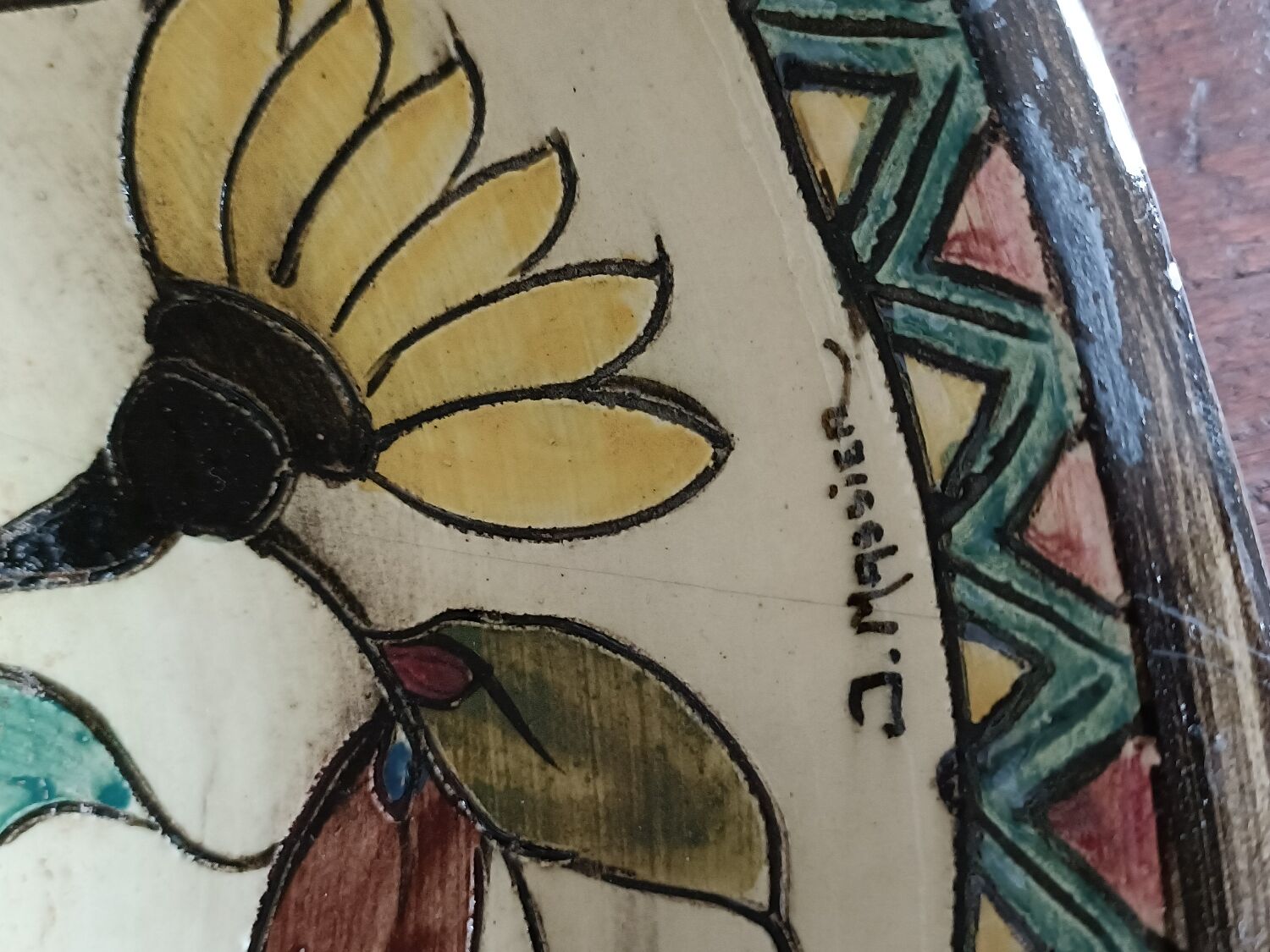 Vallauris dish signed Jérôme Massier