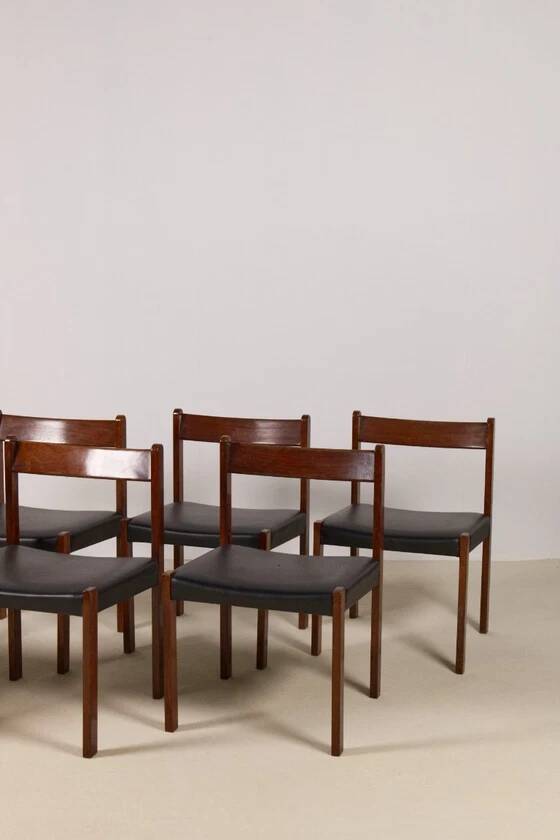 6x Alfred Hendrickx dining chairs for Belform, 1960s, Belgium