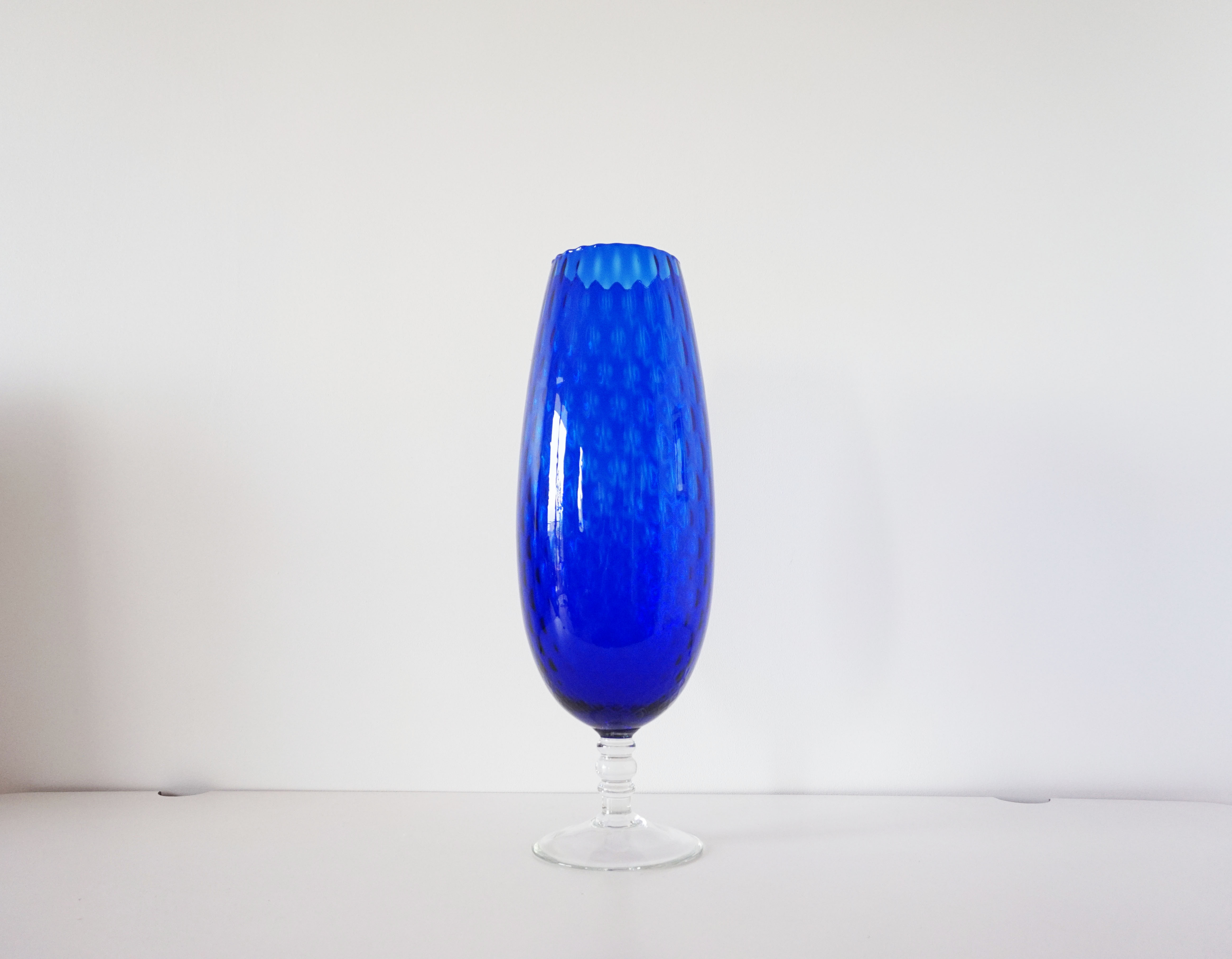Vase en verre soufflé italien Empoli