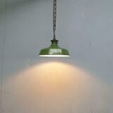 Old enamel lamp green