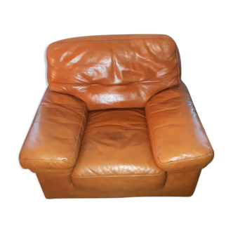 Roche Bobois 70s leather armchair