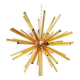 Lustre contemporain Sputnik en verre de Murano "Triedro" ambré