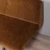 Vintage 60s convertible sofa in two-tone fabric italian design