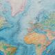 IGN Air France vintage planisphere world map 1980