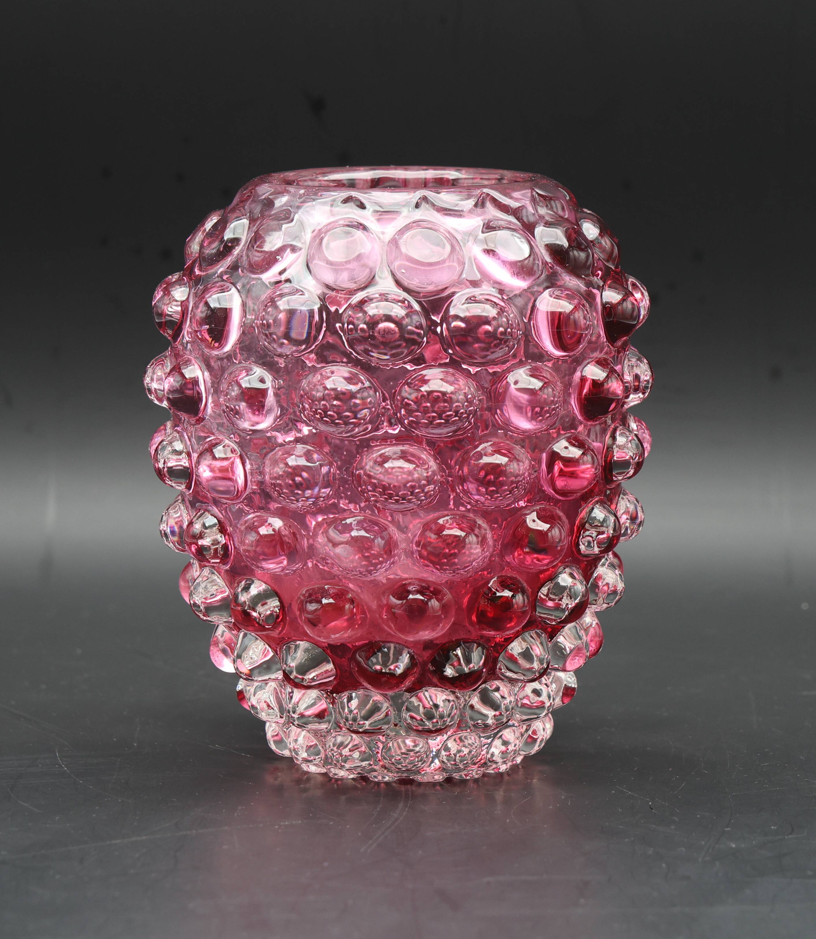Extraordinary Pink Barovier e Toso Bugnato Vase