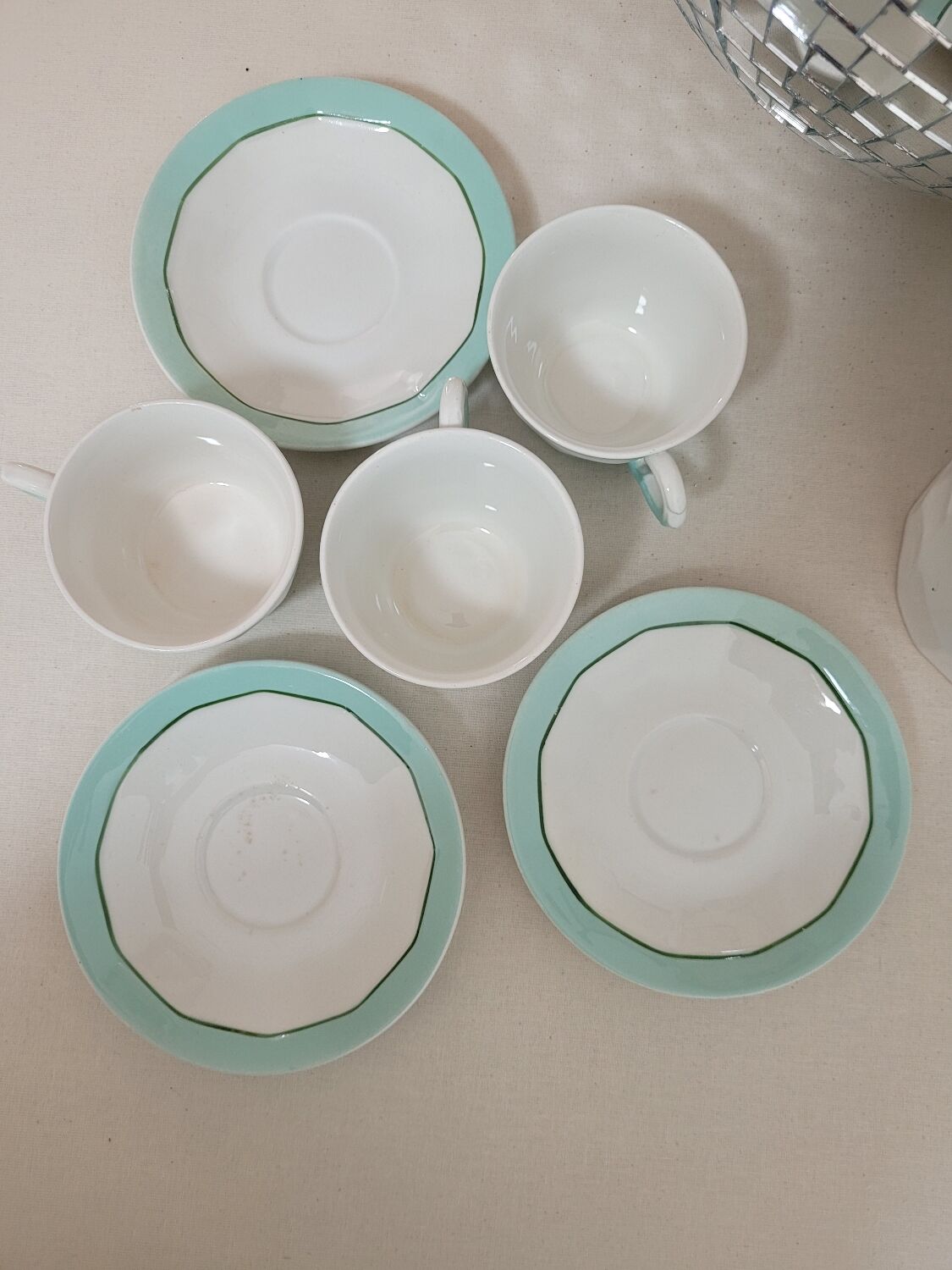Set of 3 coffee cups M L Porcelain
