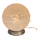 Clichy glass globe table lamp with aluminum base