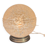 Clichy glass globe table lamp with aluminum base